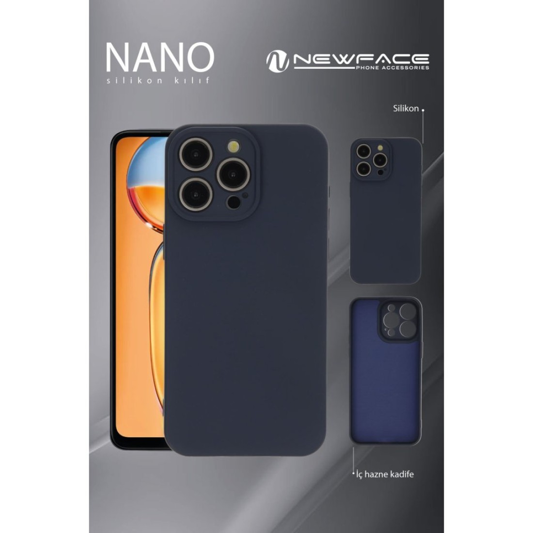  Xiaomi Poco X6 Pro Kılıf Nano içi Kadife Silikon - Mavi