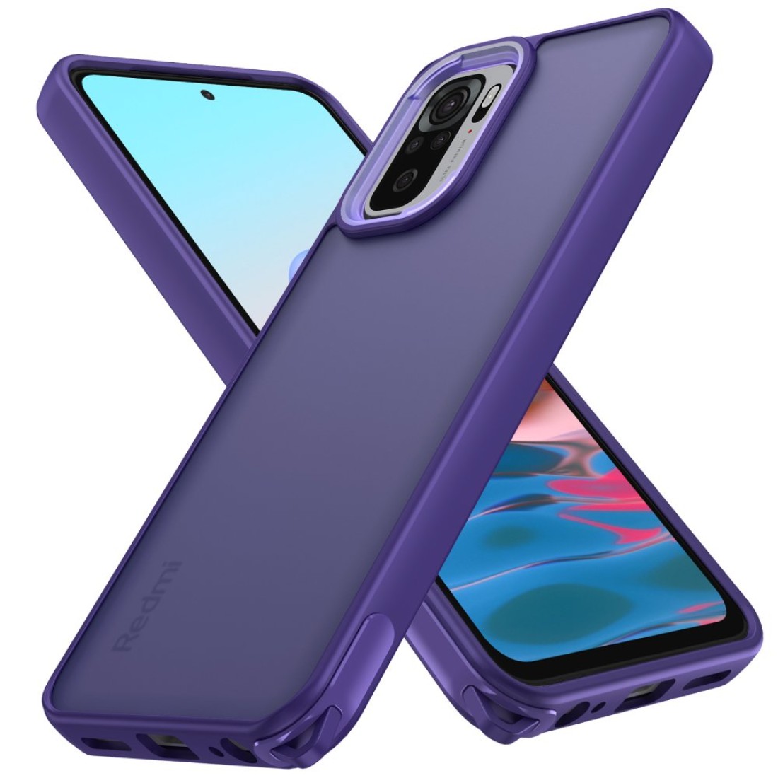 Xiaomi Redmi Note 10 Pro Kılıf Elegant Kapak - Derin Mor