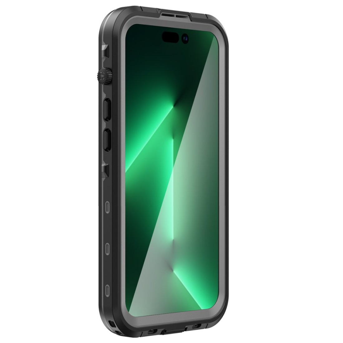  iPhone 14 Pro Kılıf Red Pepper Magneticsafe Su Geçirmez Kılıf - Siyah-Gri