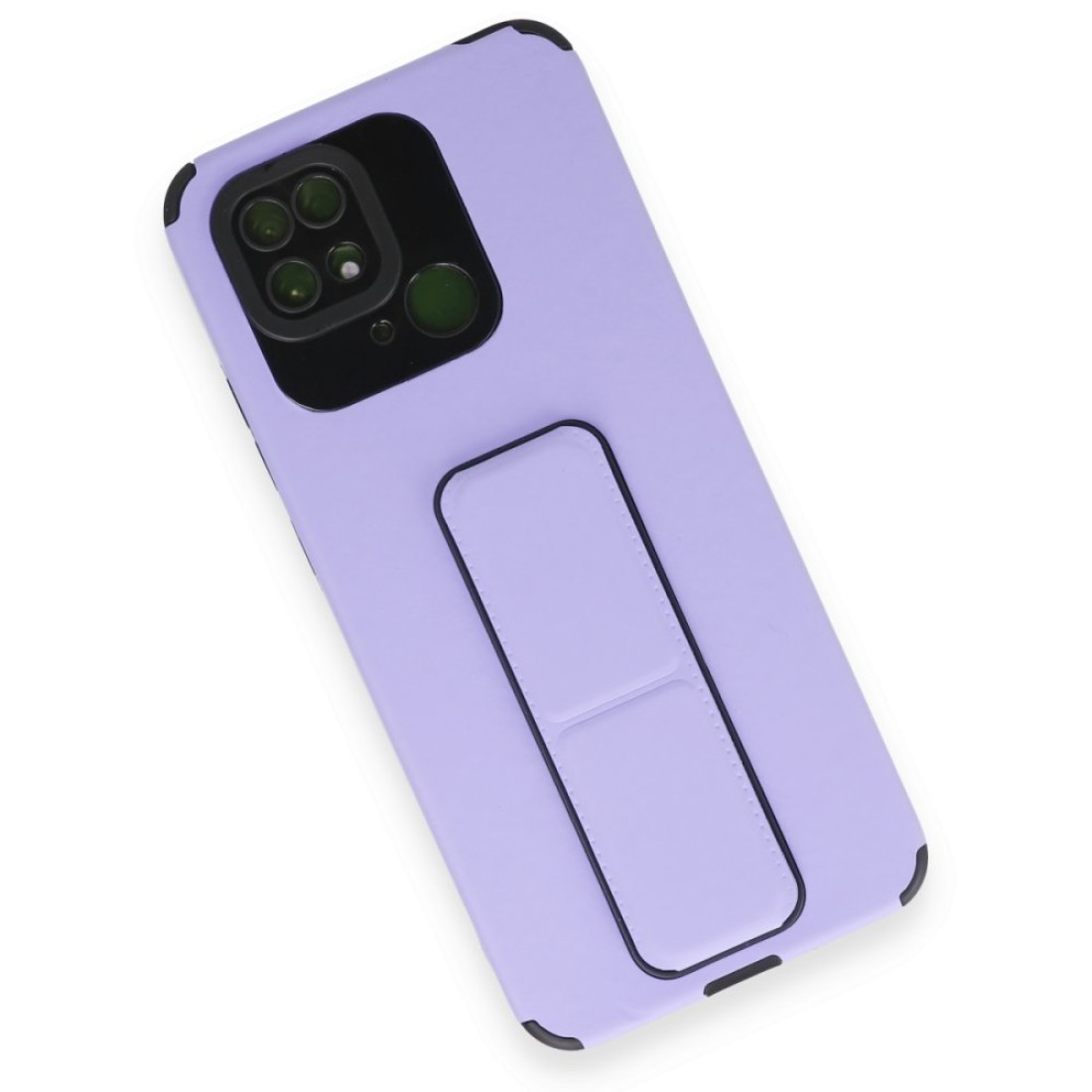  Xiaomi Redmi 10C Kılıf Mega Standlı Silikon - Lila