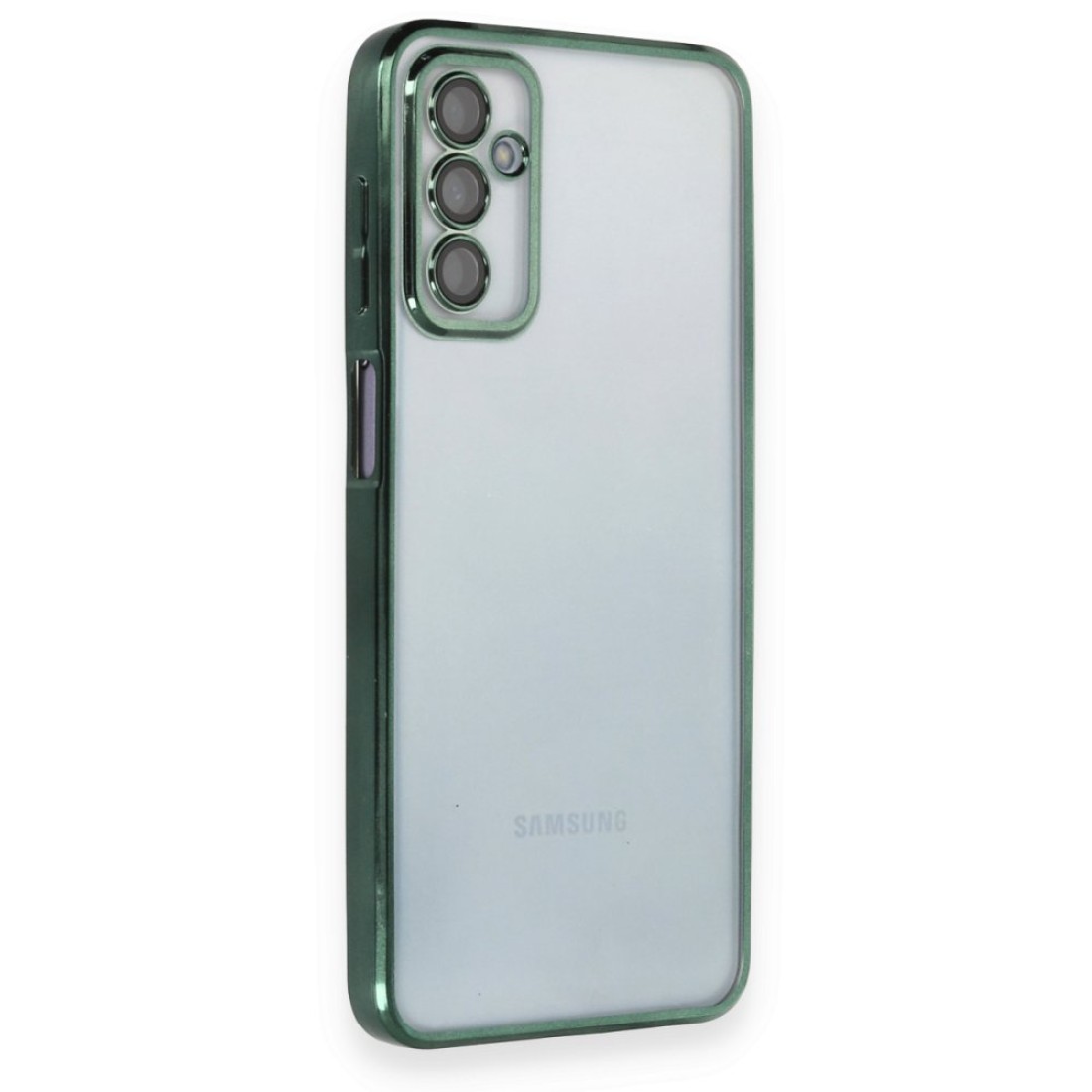  Samsung Galaxy M23 Kılıf Razer Lensli Silikon - Yeşil