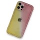  iPhone 12 Pro Kılıf İmaj Silikon - Sarı-Pembe