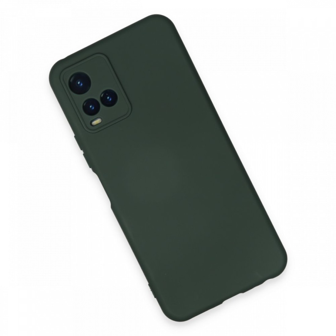  Vivo Y21S Kılıf Nano içi Kadife Silikon - Koyu Yeşil