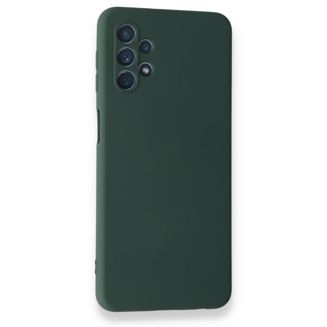  Samsung Galaxy A52 Kılıf Nano içi Kadife Silikon - Koyu Yeşil