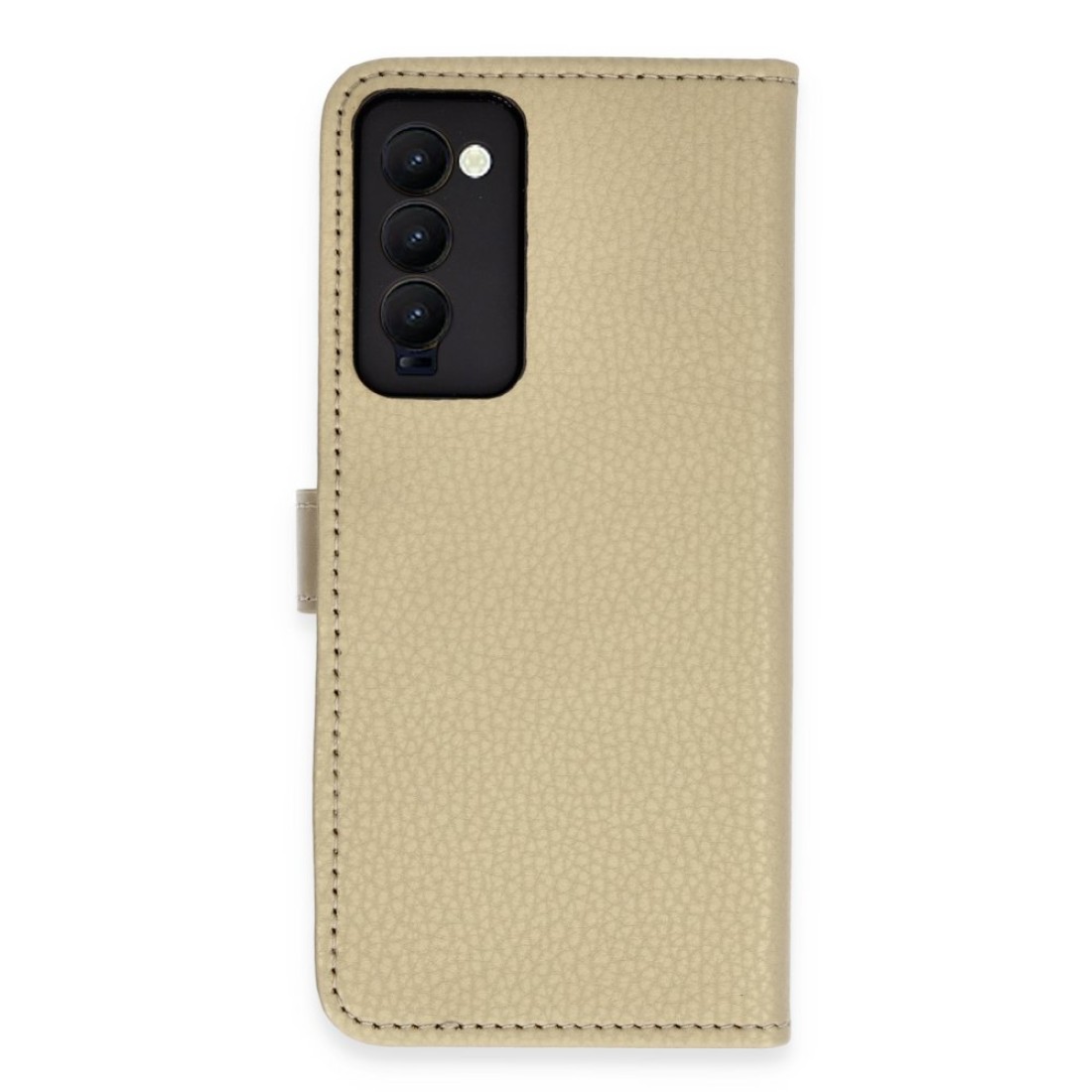  Tecno Camon 18P Kılıf Trend S Plus Kapaklı Kılıf - Gold