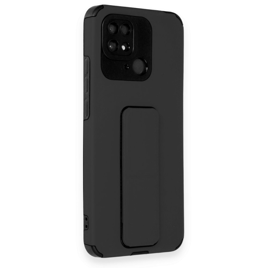  Xiaomi Redmi 10C Kılıf Mega Standlı Silikon - Siyah