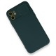  iPhone 12 Mini Kılıf Color Lens Silikon - Yeşil