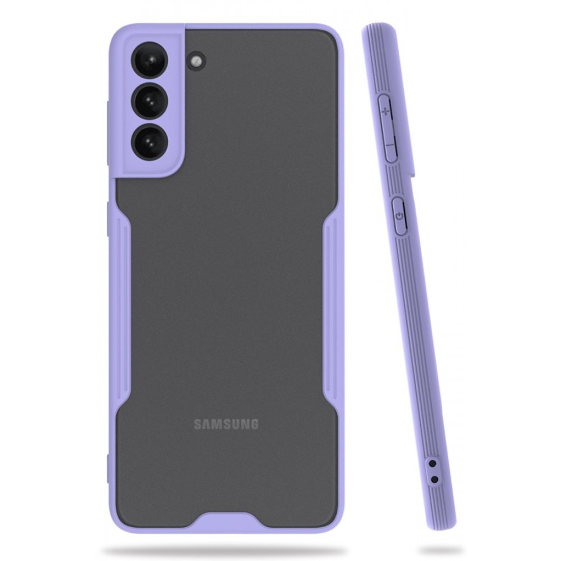  Samsung Galaxy S21 Plus Kılıf Platin Silikon - Lila