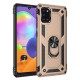  Samsung Galaxy A31 Kılıf Sofya Yüzüklü Silikon Kapak - Gold