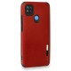  Xiaomi Redmi 9C Kılıf Loop Deri Silikon - Kırmızı