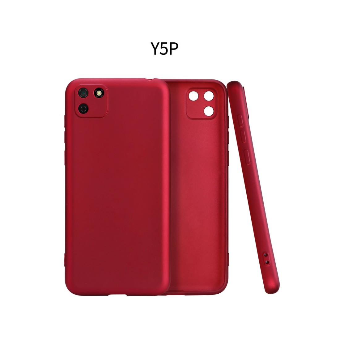  Huawei Y5P Kılıf First Silikon - Bordo