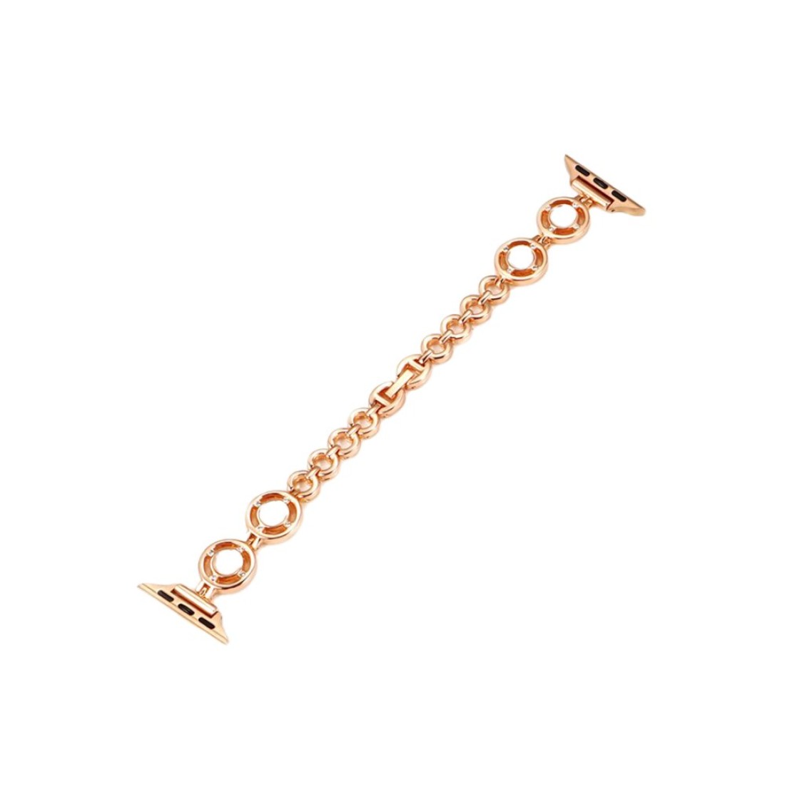  Apple Watch 38mm KR403 Metal Halhal Kordon - Gold-Beyaz