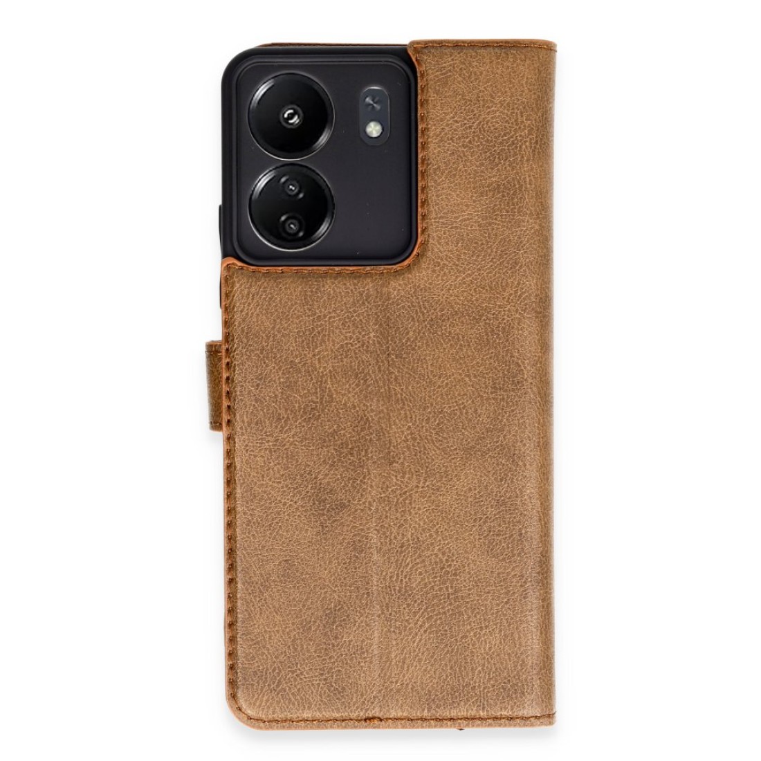  Xiaomi Redmi 13C Kılıf Trend S Plus Kapaklı Kılıf - Taba