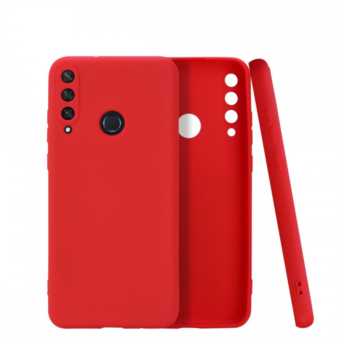  Huawei Y6P Kılıf First Silikon - Kırmızı