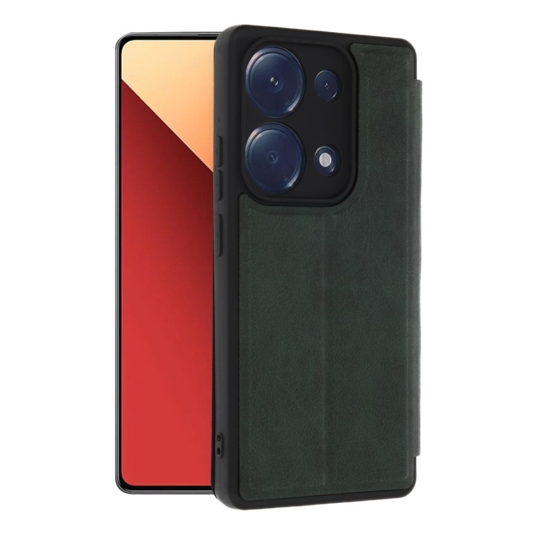  Xiaomi Poco M6 Pro 4G Kılıf Flip Cover - Koyu Yeşil