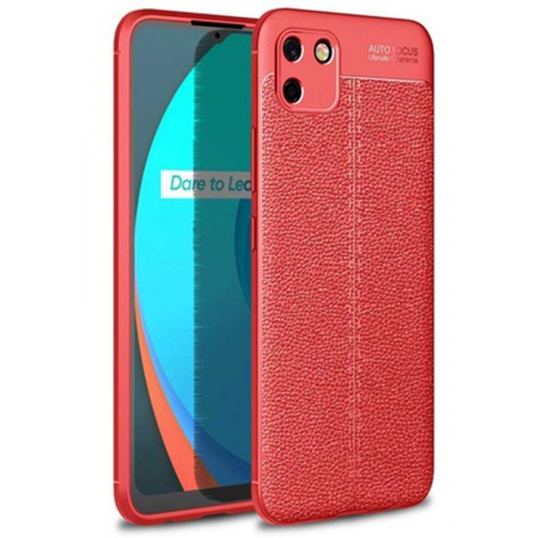  Realme C11 Kılıf Auto Focus Kapak - Kırmızı
