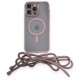 iPhone 14 Pro Max Kılıf Divo Lazer Askılı Magsafe Kapak - Pembe iPhone 14 Pro Max Kılıf Divo Lazer Askılı Magsafe Kapak - Pembe