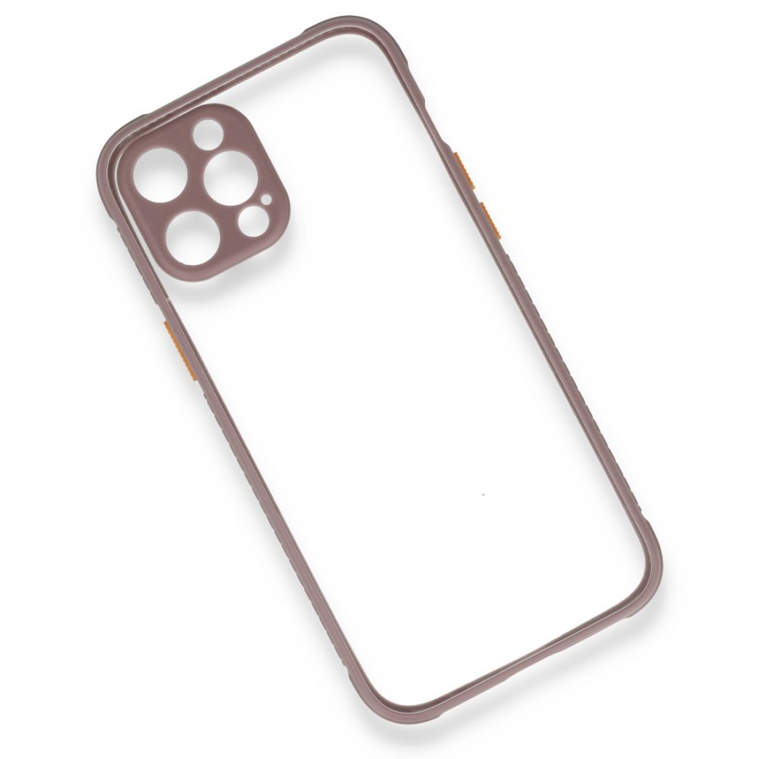  iPhone 12 Pro Kılıf Miami Şeffaf Silikon - Açık Mor