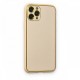  iPhone 11 Pro Kılıf Coco Deri Silikon Kapak - Gold