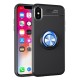 iPhone XS Kılıf Range Yüzüklü Silikon - Siyah-Mavi