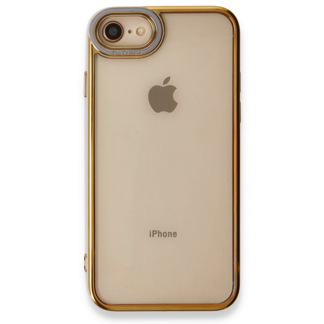  iPhone 7 Kılıf Liva Lens Silikon - Lila