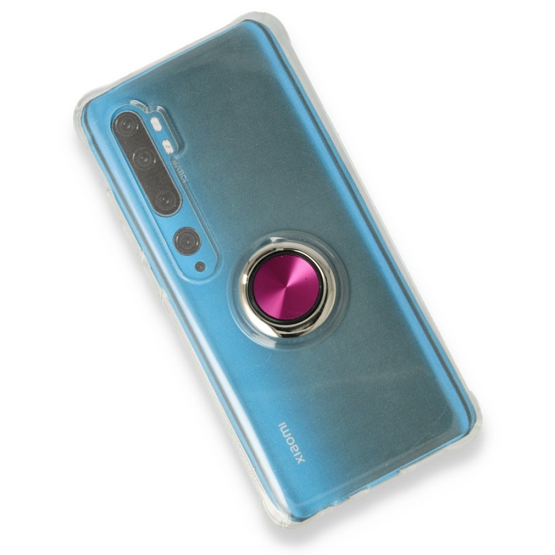  Xiaomi Mi Note 10 Kılıf Gros Yüzüklü Silikon - Pembe
