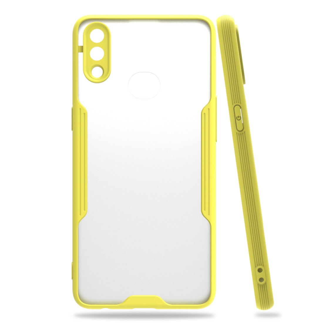  Samsung Galaxy A10S Kılıf Platin Silikon - Sarı