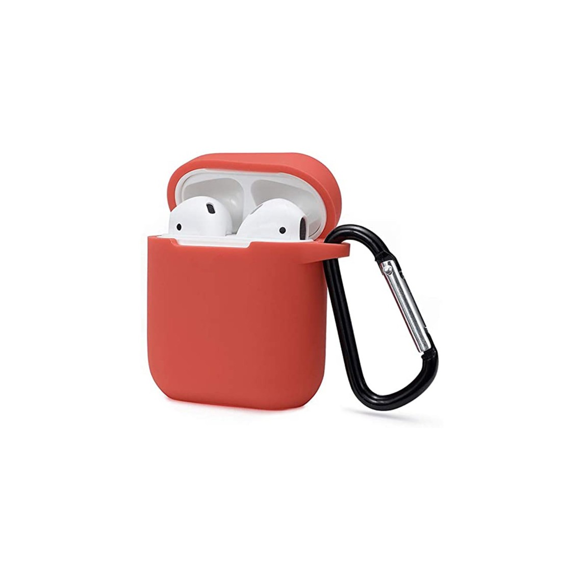  Airpods 2 (2.nesil) Sert Silikon Kılıf - Kırmızı