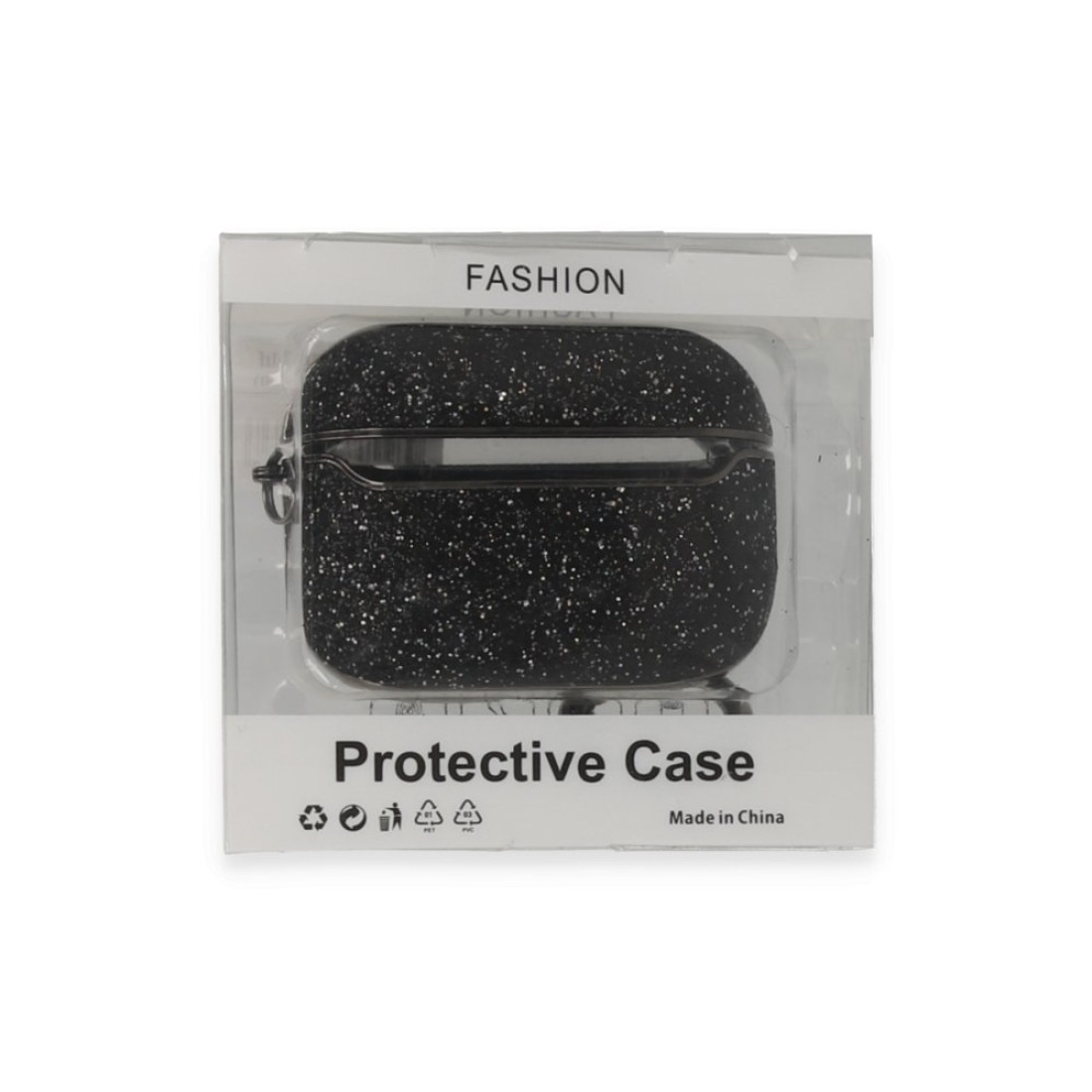  Airpods Pro (1.nesil) Spell Simli Kılıf - Siyah