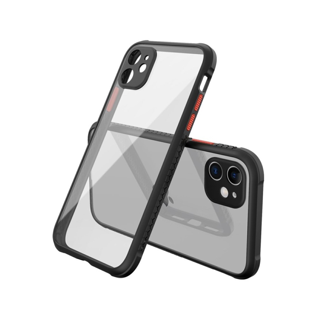  iPhone 12 Mini Kılıf Miami Şeffaf Silikon - Siyah