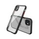 iPhone 12 Mini Kılıf Miami Şeffaf Silikon - Siyah iPhone 12 Mini Kılıf Miami Şeffaf Silikon - Siyah