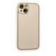 iPhone 14 Plus Kılıf Coco Deri Silikon Kapak - Gold iPhone 14 Plus Kılıf Coco Deri Silikon Kapak - Gold