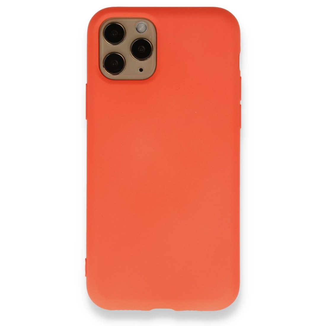  iPhone 11 Pro Kılıf Nano içi Kadife Silikon - Turuncu