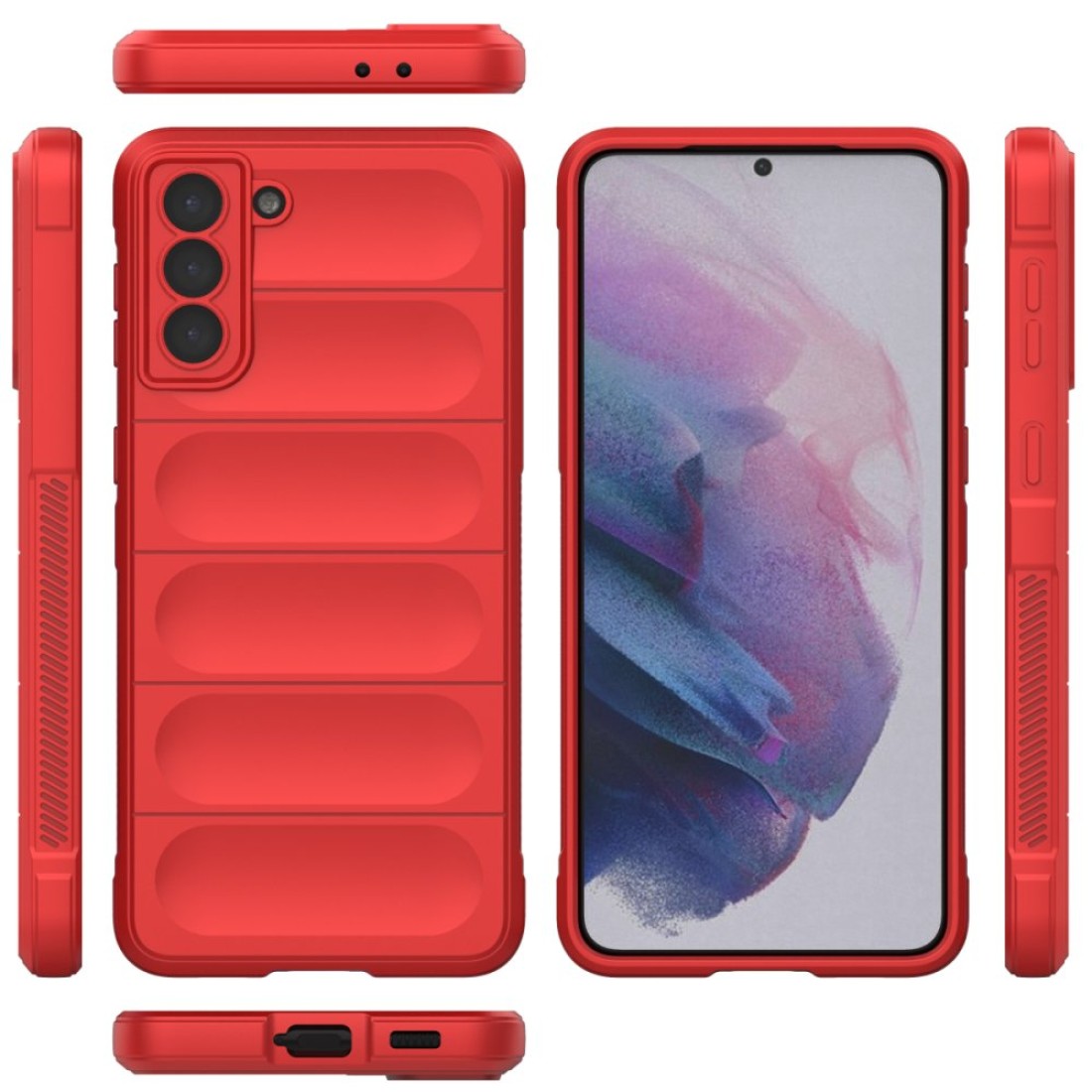  Samsung Galaxy S21 Plus Kılıf Optimum Silikon - Kırmızı