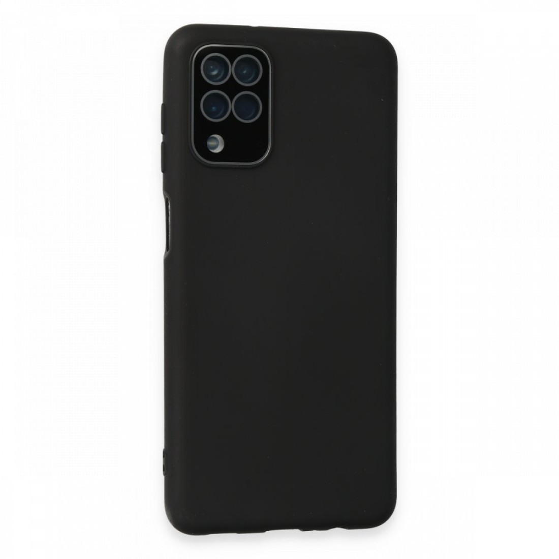 Samsung Galaxy A12 Kılıf Lansman Glass Kapak - Siyah Samsung Galaxy A12 Kılıf Lansman Glass Kapak - Siyah