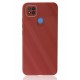  Xiaomi Redmi 9C Kılıf Glass Kapak - Bordo