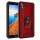  Xiaomi Redmi 7A Kılıf Sofya Yüzüklü Silikon Kapak - Kırmızı