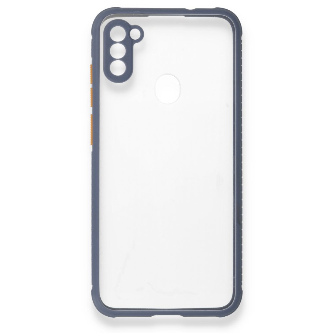  Samsung Galaxy M11 Kılıf Miami Şeffaf Silikon - Gri