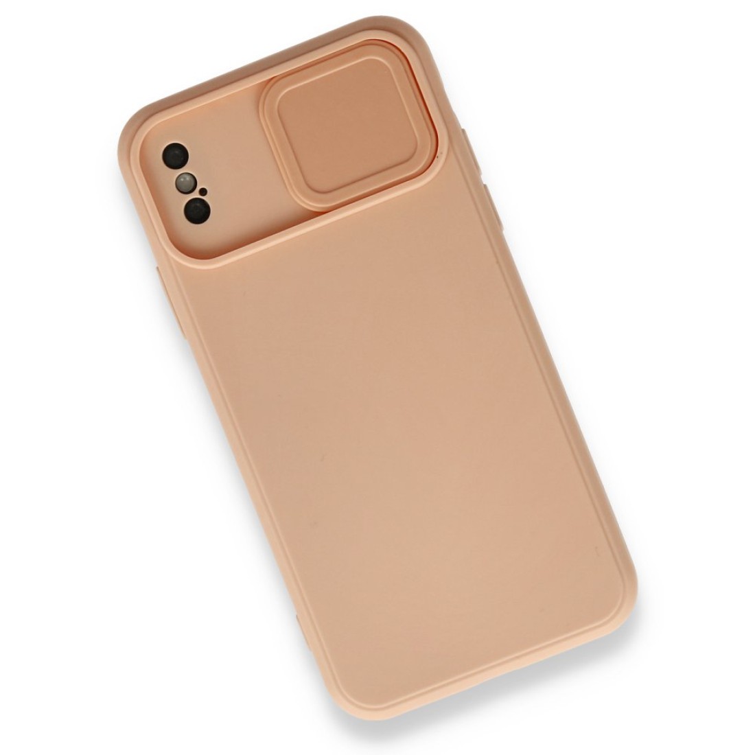  iPhone XS Kılıf Color Lens Silikon - Pudra