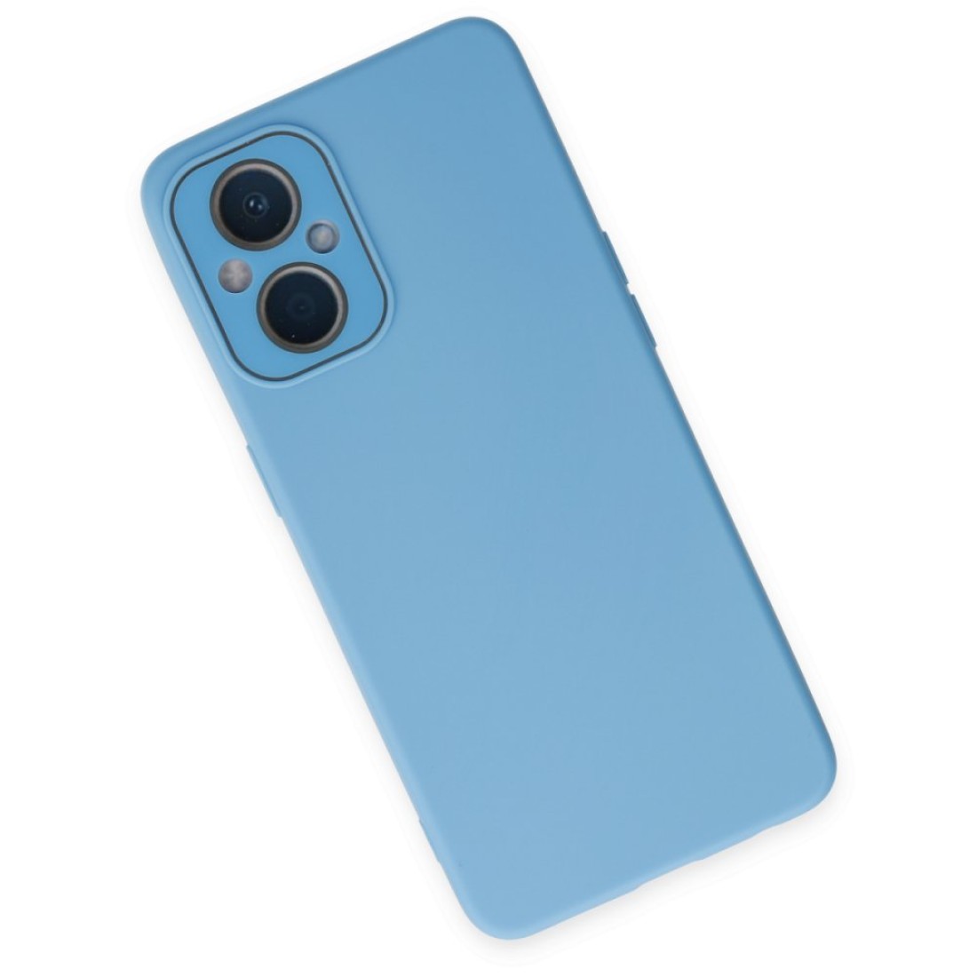Oppo Reno 8 Lite Kılıf Lansman Glass Kapak - Mavi Oppo Reno 8 Lite Kılıf Lansman Glass Kapak - Mavi