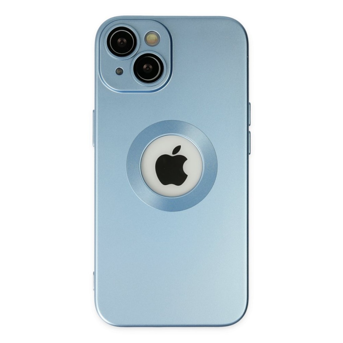  iPhone 14 Plus Kılıf Vamos Lens Silikon - Mavi