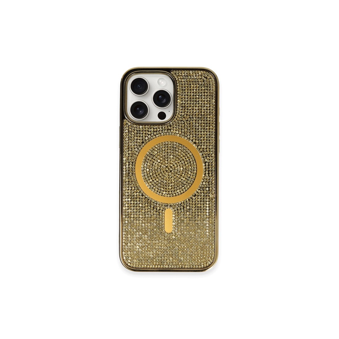 iPhone 16 Pro Kılıf Diamond Magsafe Kapak - Gold iPhone 16 Pro Kılıf Diamond Magsafe Kapak - Gold