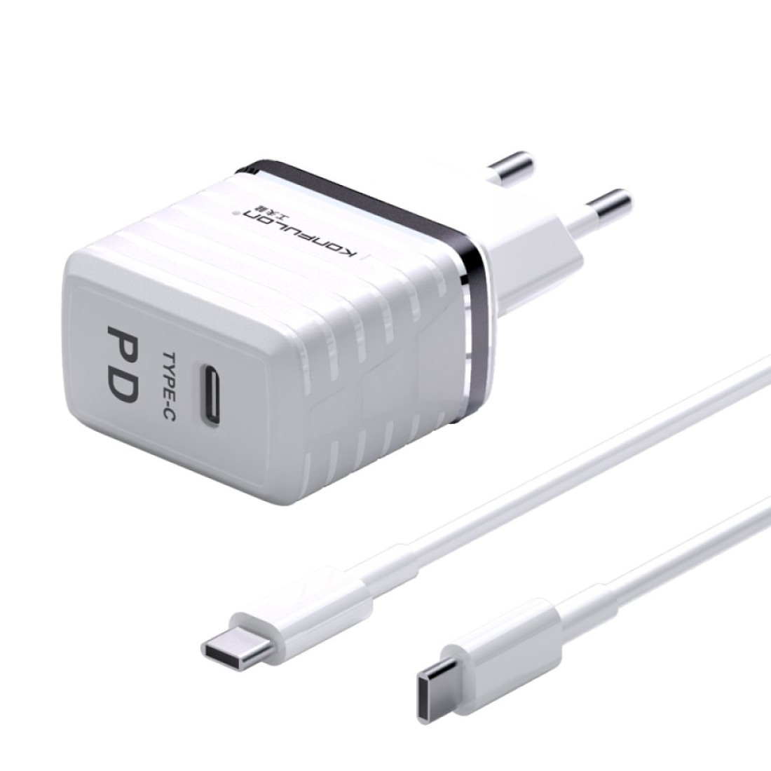 Konfulon C32D 20W PD Şarj Cihazı + DC15 1M 20W 5A Type-C to Type-C Kablolu Şarj Cihazı