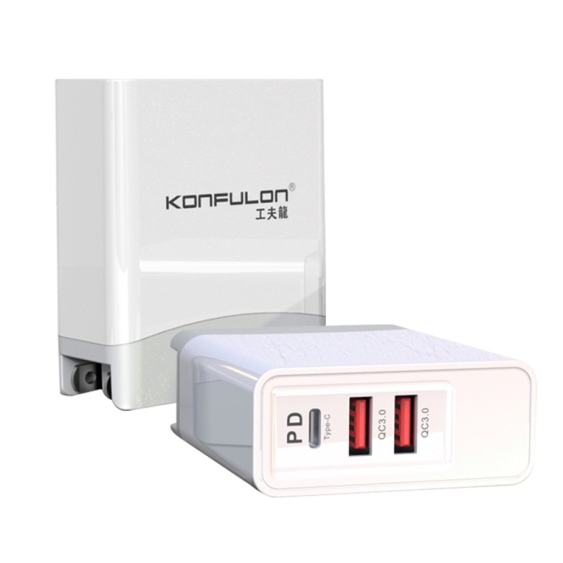 Konfulon C56Q 2 USB Type-C 3.0 Quick PD 30W Seyahat Şarj Cihazı