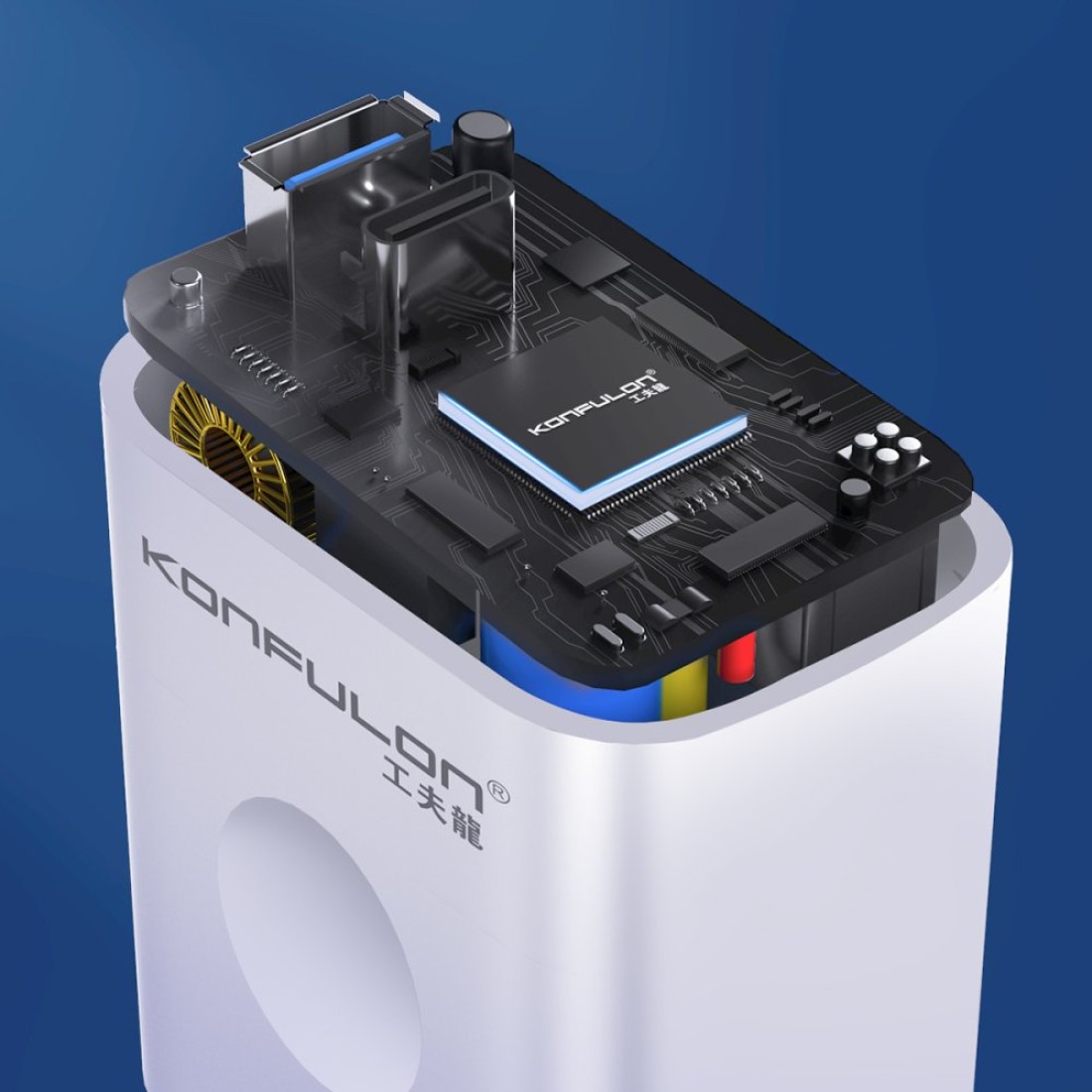 Konfulon C69Q 1 Adet 20W Type-C ve 1 Adet 18W Usb 3.0 Çıkışlı PD Şarj Cihazı