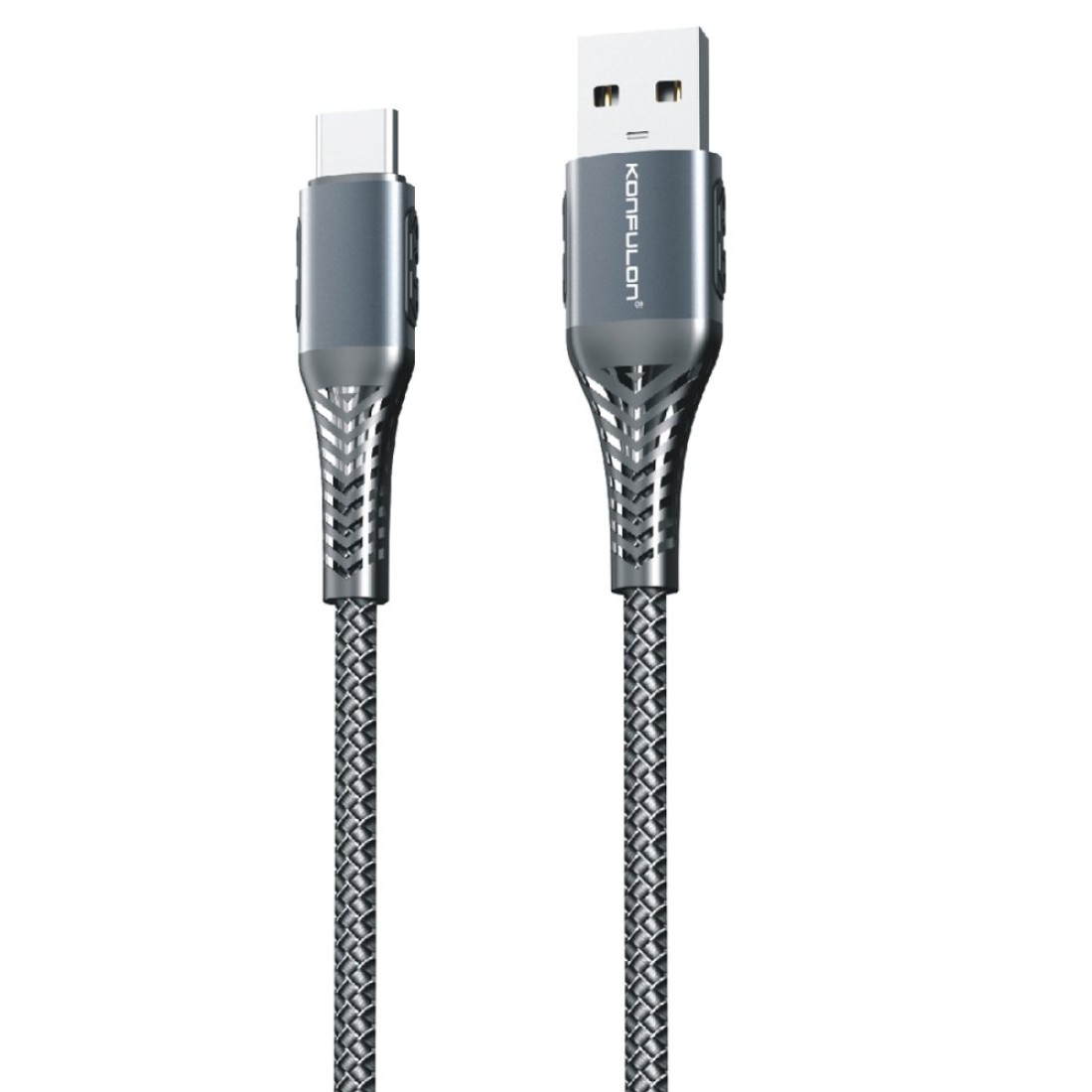Konfulon DC43 USB 3.0 to Type-C 1M Örgü 60W Hızlı Şarj Kablo - Siyah