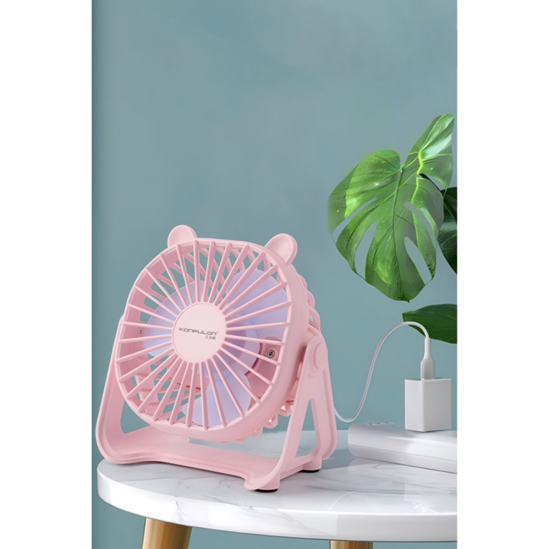Konfulon FS23 Masaüstü Soğutma Fanı - Pembe - Kılıf's Konfulon FS23 Masaüstü Soğutma Fanı - Pembe