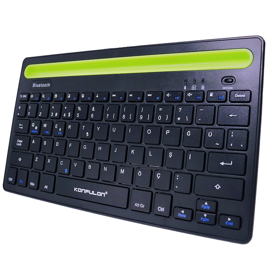 Konfulon V4 Bluetooth 5.0 Standlı Türkçe Q Klavye - Kılıf's Konfulon V4 Bluetooth 5.0 Standlı Türkçe Q Klavye