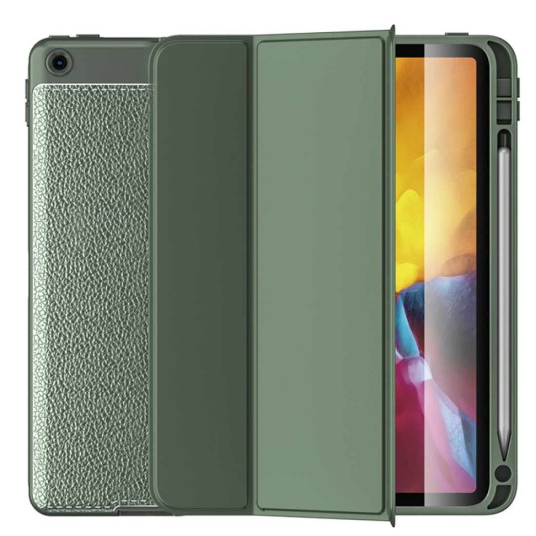 iPad 10.2 (8.nesil) Kılıf Tablet Focus Silikon - Yeşil