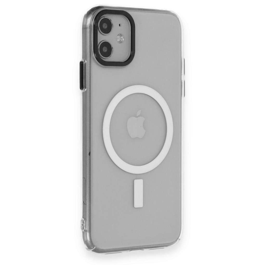 Apple iPhone 11 Kılıf Anka PC Magneticsafe Sert Metal Kapak - Şeffaf